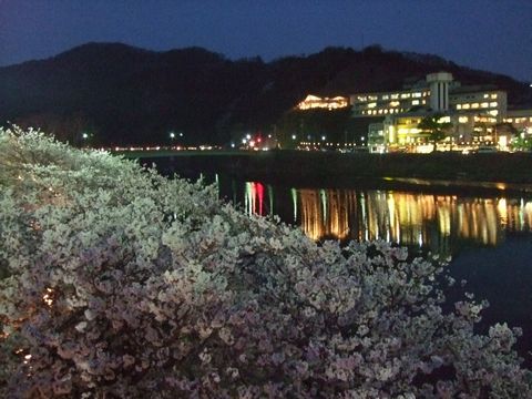 錦帯橋の上から