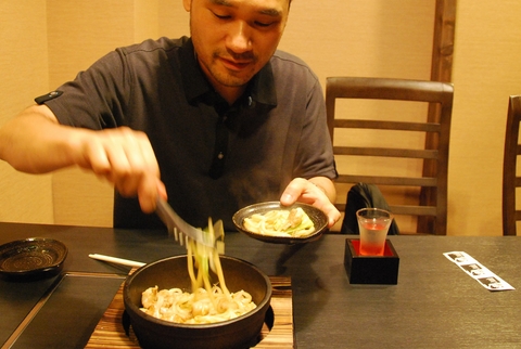 ホルモンたれ焼うどん