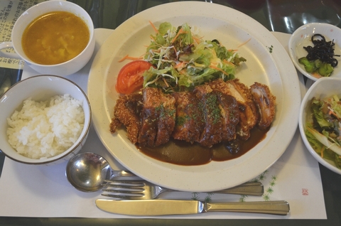 長州鶏のカツレツ定食